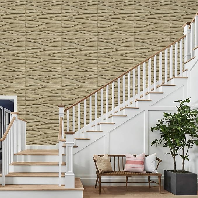 STICKGOO 3D Wall Panels for Interior Wall Decor, Wood 3D Textured Wall Decor - Image 6