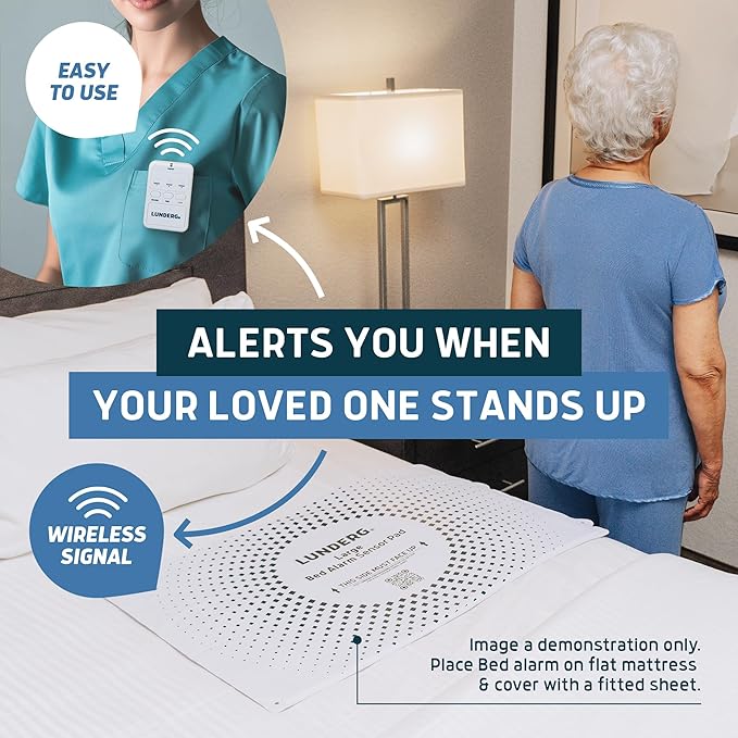 Lunderg Large Bed Alarm for Elderly Adults - Image 2