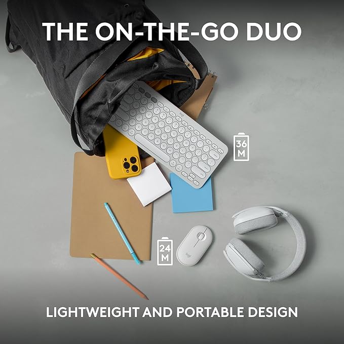Logitech Pebble 2 Combo for Mac, Wireless Keyboard and Mouse, Quiet and Portable - Image 9