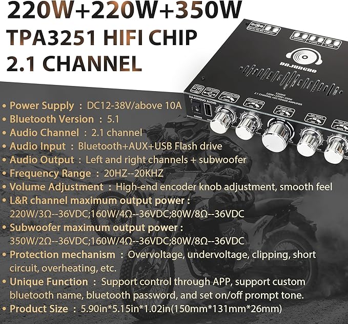 S350HS TPA3251 Bluetooth Power Amplifier Board - Image 3