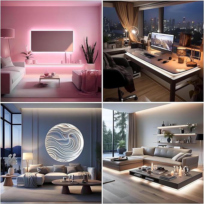 UVTaoYuan Led Strip Lights, 5V USB LED Lighting COB Short LED Strip Light White - Image 2