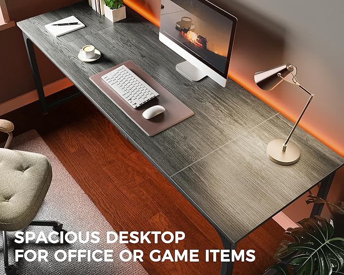 Huuger Computer Desk, 80 Inch Office Desk, Gaming Desk - Image 5