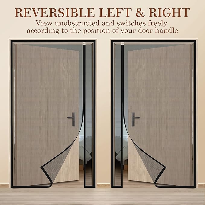 Yotache Left Right Side Universal Opening Magnetic Screen Door Fits Door Size - Image 3