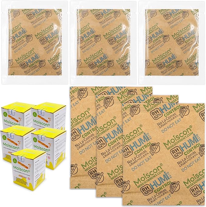 Wisesorb 62% Size 8 Two-Way Humidity Control Packs, 75 Pack 8 Gram by Wisesorb