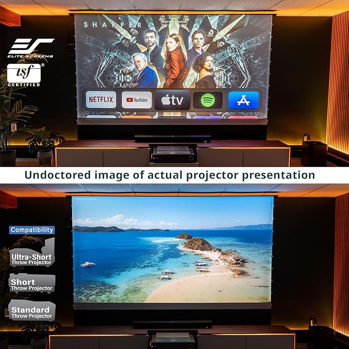 Elite Screens Kestrel Tab-Tension 3 CineWhite, 150 inch 16:9 Aspect Ratio - Image 6