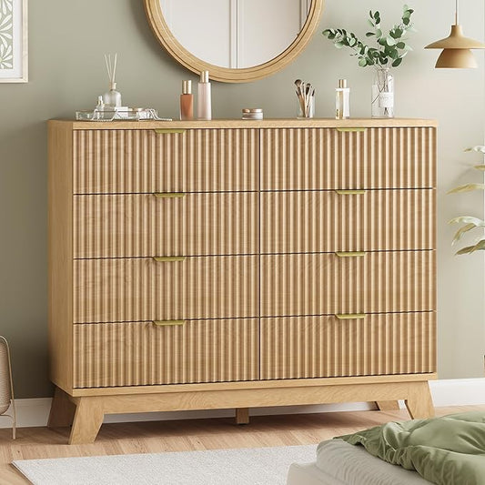 Fluted Dresser for Bedroom by Xixini