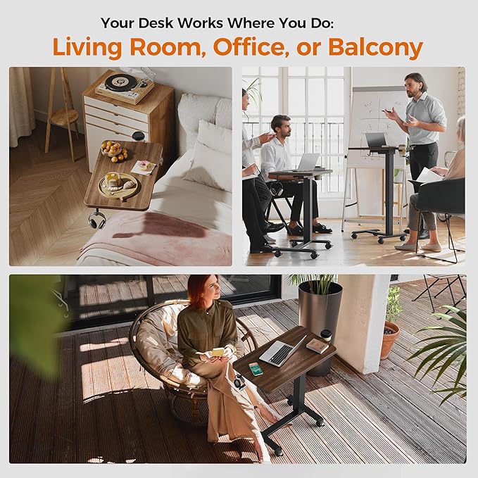 Agilestic Portable Standing Desk Height Adjustable, Mobile Table - Image 4
