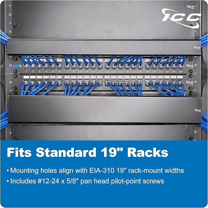 ICC 2U Ring Cable Manager Panel - Image 5