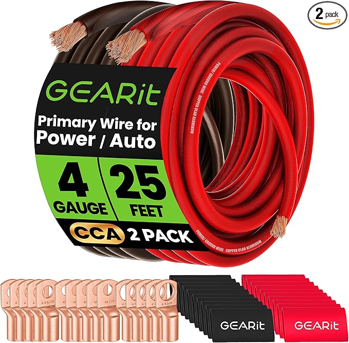 GearIT 4 Gauge Battery Cable by GEARit