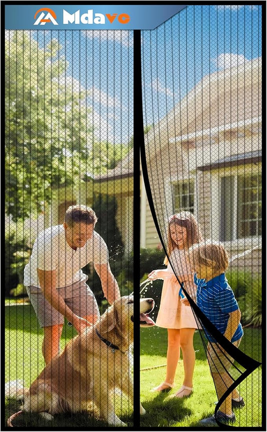 Magnetic Screen Door, Keep Bugs Out, Pet & Kid Friendly，Works by Welcometobuy