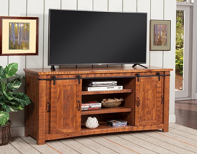 Martin Svensson Home Omaha Solid Wood TV Stand, Honey Tobacco - Image 2