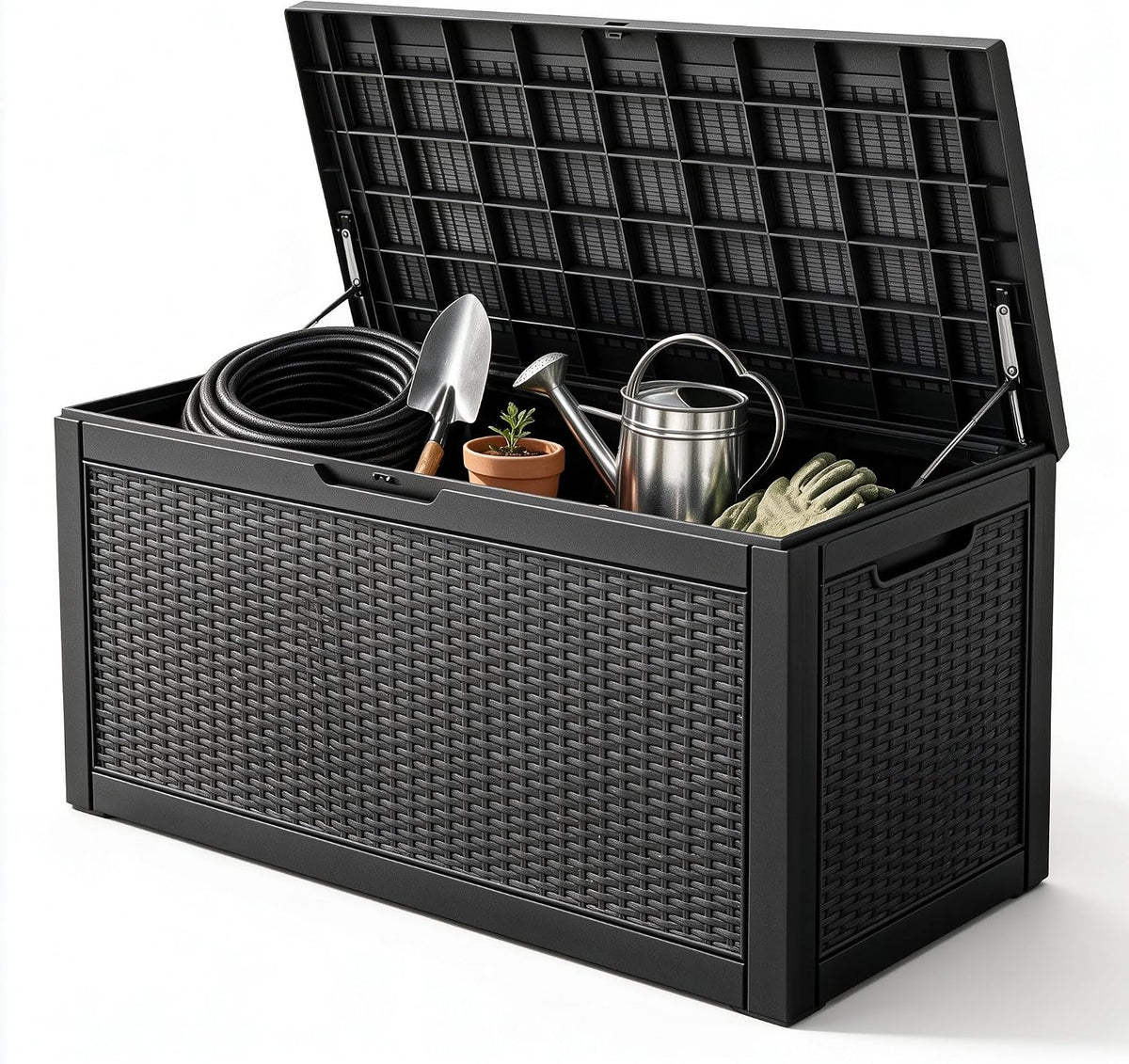 130 gallon deck box,lockable outdoor storage box gas, main product view
