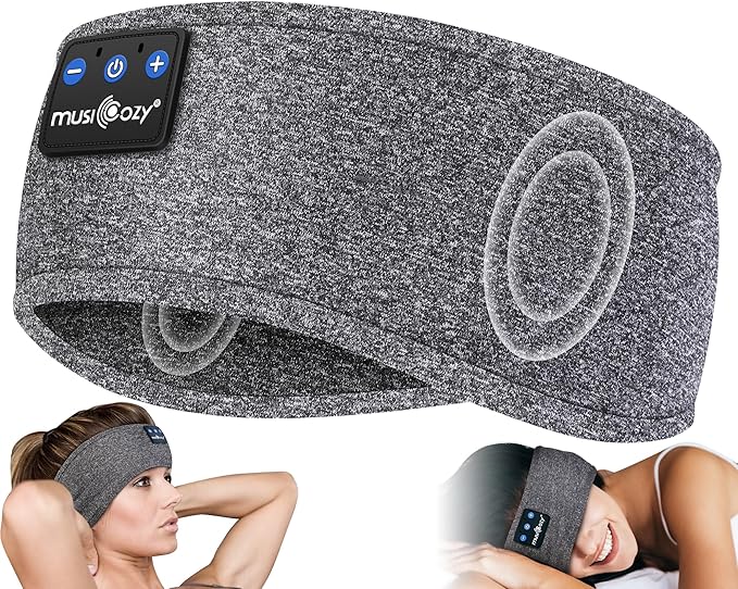 MUSICOZY Sleep Headphones Bluetooth Headband, 14 Hours Playtime, Sports Sweat by MUSICOZY