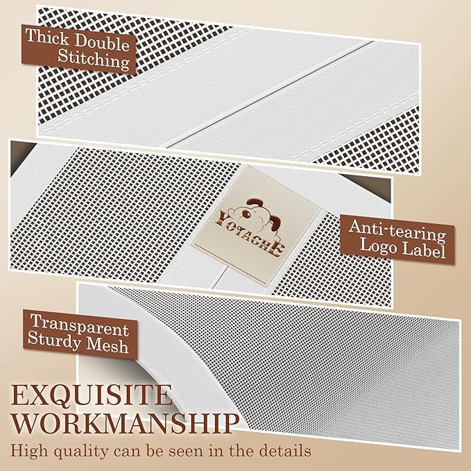 Yotache White Reversible Left Right Side Opening Screen Doors - Image 5
