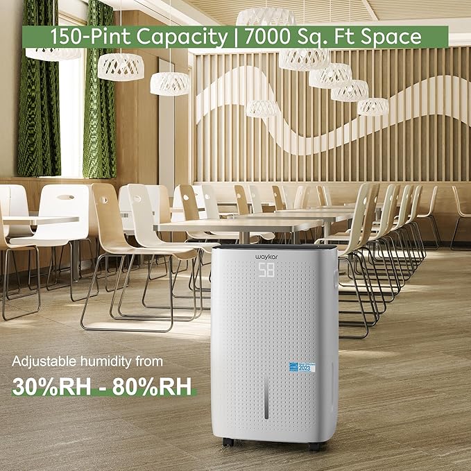 Waykar 150 Pints 7, 000 Sq. Ft Energy Star Dehumidifier - Image 2