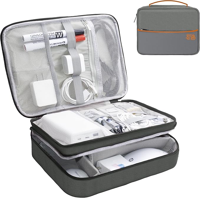 Electronics Organizer, Travel Cord Organizer Pouch, Portable Cable Organizer by Miavers