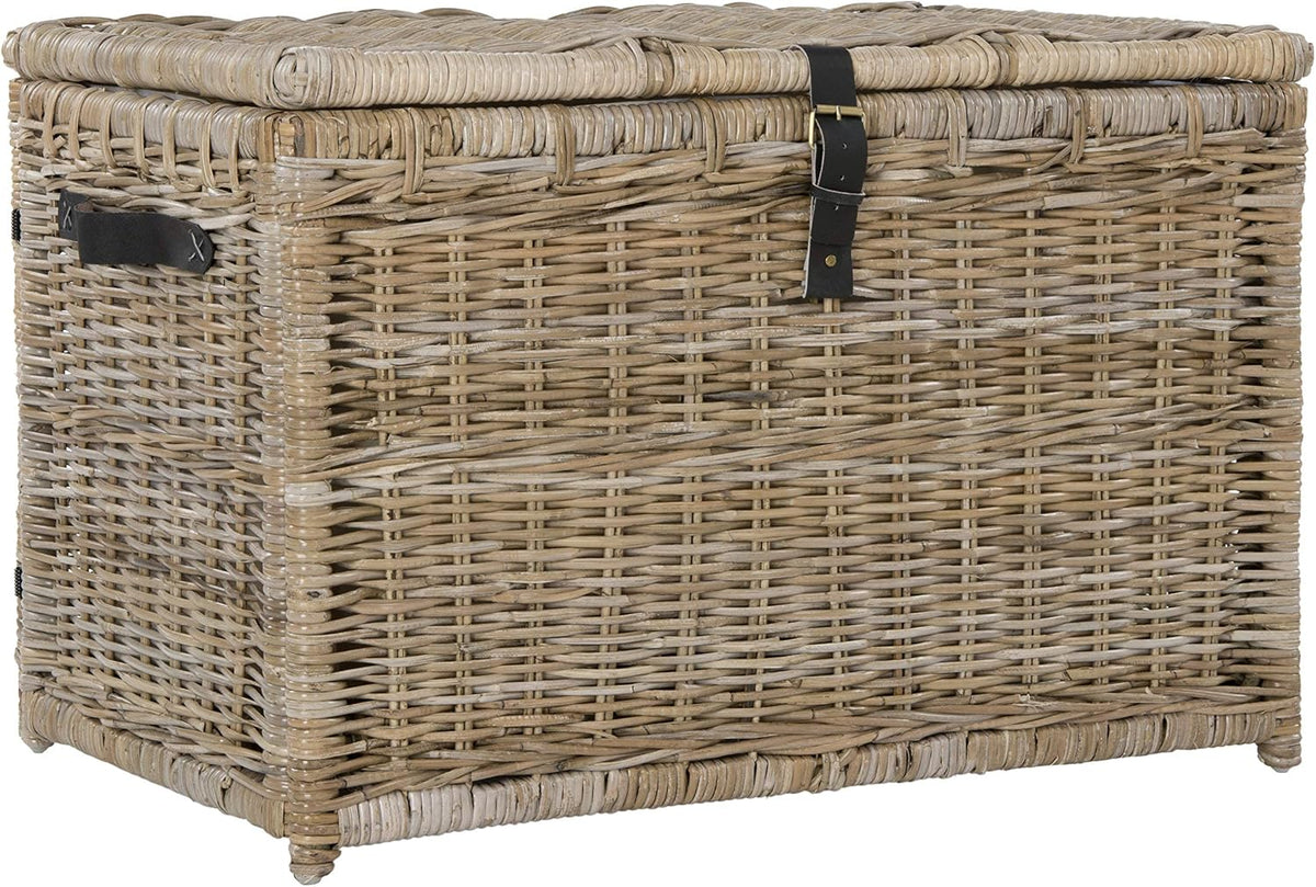happimess michael wicker storage trunk collapsible chest 35.5", main product view