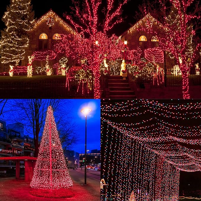 HOME LIGHTING 66ft Valentines Decorative Mini Lights, 200 LED Green Wire - Image 3