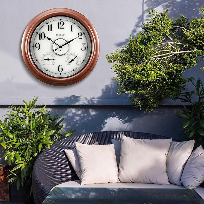 CLXEAST 18 Inch Illuminated Outdoor Indoor Clocks - Image 6
