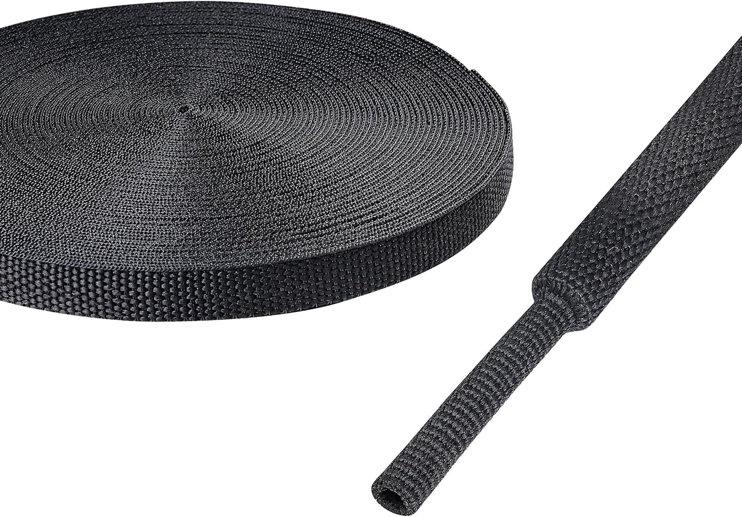 2:1 Ratio Heat Shrinkable Braided Wiring Sleeving 1/4" ID-88ft | Heat Resistance Abrasion Flexibility Harness Wrap Cable Woven Wire Loom for Automotive Hose/Cord Cover/Electrical Sheathing