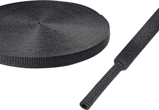 2:1 Ratio Heat Shrinkable Braided Wiring Sleeving 1/4" ID-88ft | Heat Resistance Abrasion Flexibility Harness Wrap Cable Woven Wire Loom for Automotive Hose/Cord Cover/Electrical Sheathing