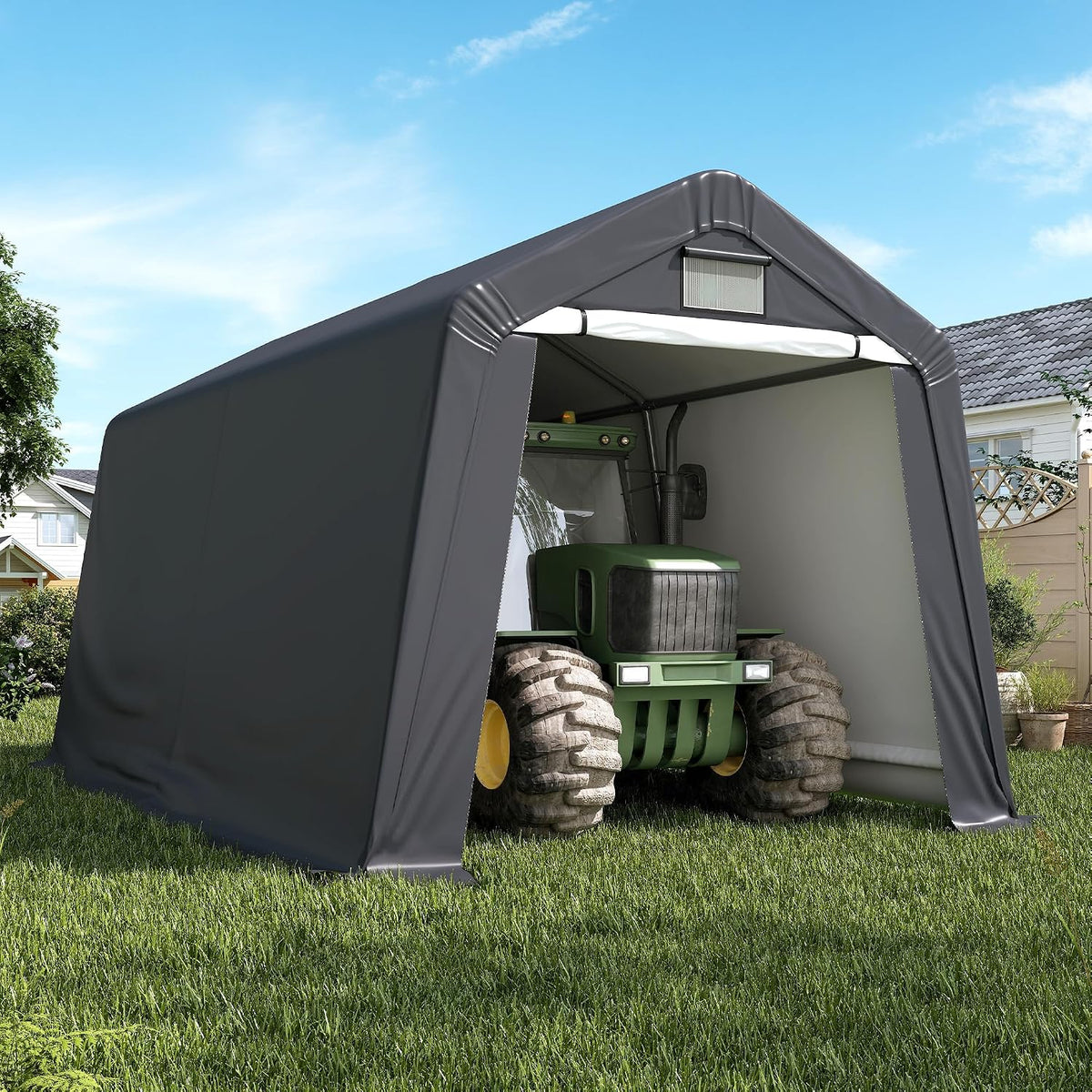 8' x 14' outdoor storage shelter shed, portable, main product view