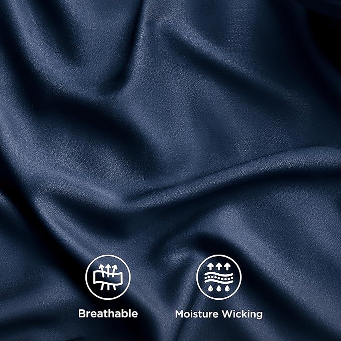Bedsure Cooling Sheets Twin, Rayon Derived from Bamboo, Breathable & Soft Twin - Image 4