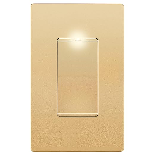 LIDER Minimalist Design Matte Finish Lighted Decorator Switch by LIDER