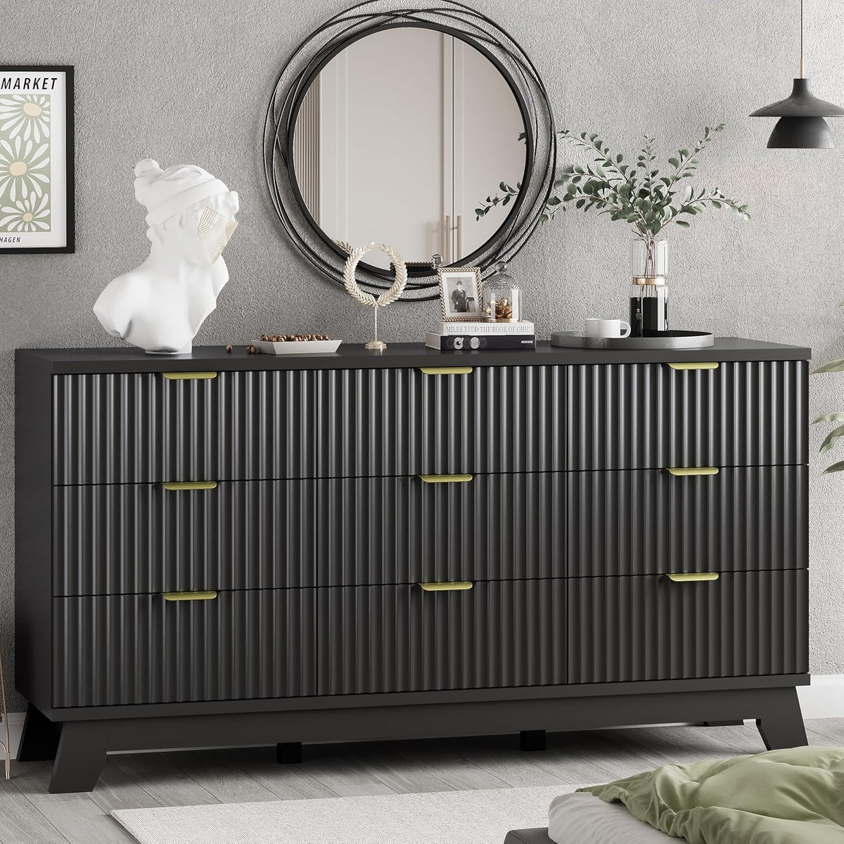 Xixini Fluted Dresser for Bedroom