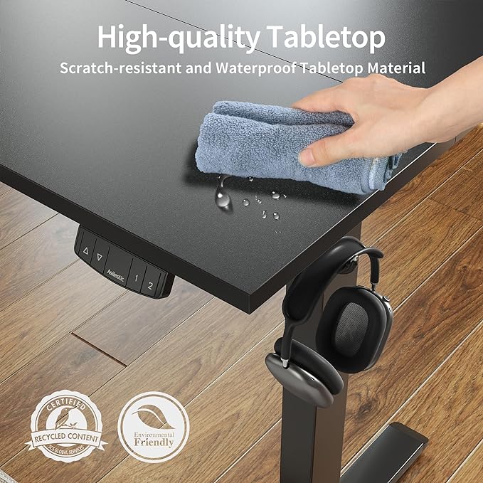 Agilestic Electric Standing Desk, Large 60 x 24 Inches Height Adjustable Desk - Image 5