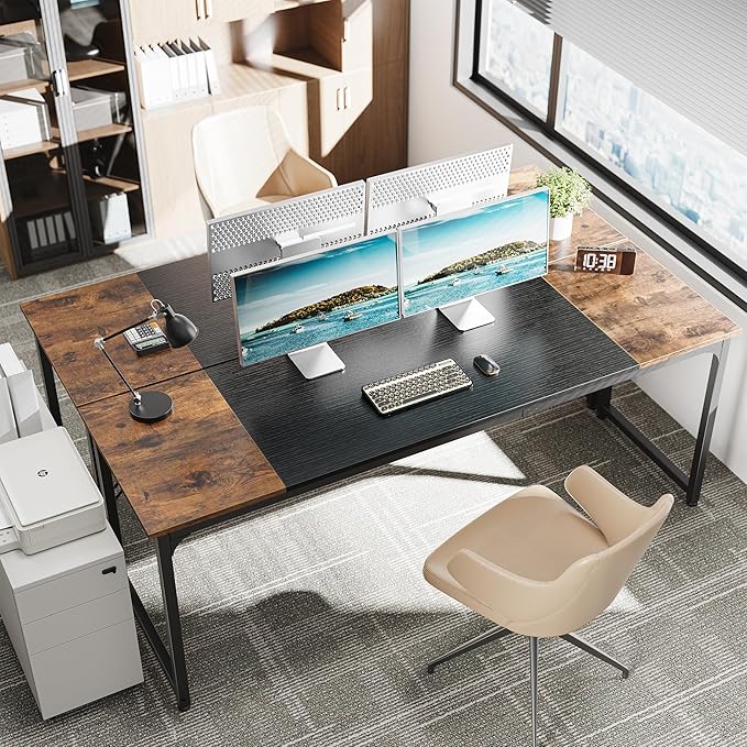 Huuger 78.7 Inch Office Computer Desk - Image 2