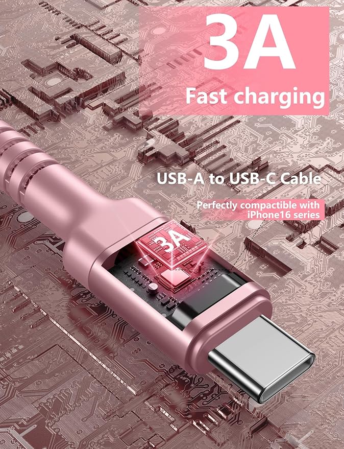iPhone 16 USB C Cable Fast Charging, USB A to USB C Charger Cord, Upgraded - Image 3