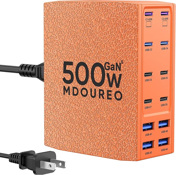 500W USB C Charger Block, 12-Port USB C Charging Station by Unknown