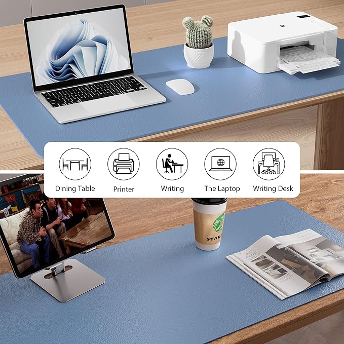 Aothia Leather Desk Pad Protector, Large Mouse Pad, Office Desk Mat, Non-Slip - Image 5
