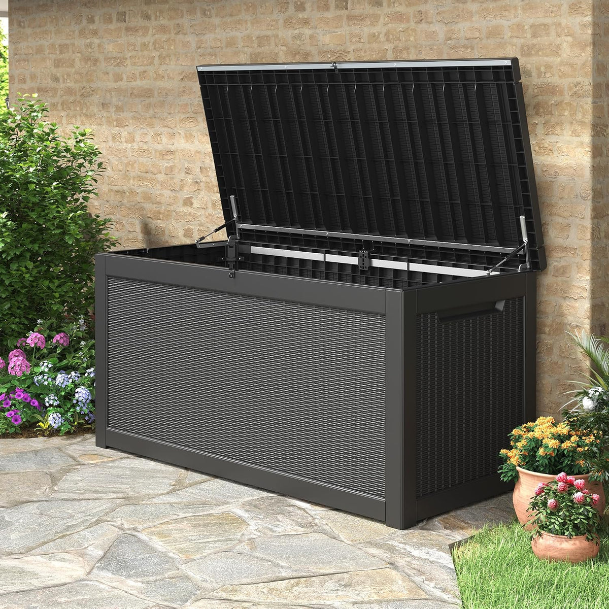 kamaboko outdoor storage box, 330 gallon deck box, main product view