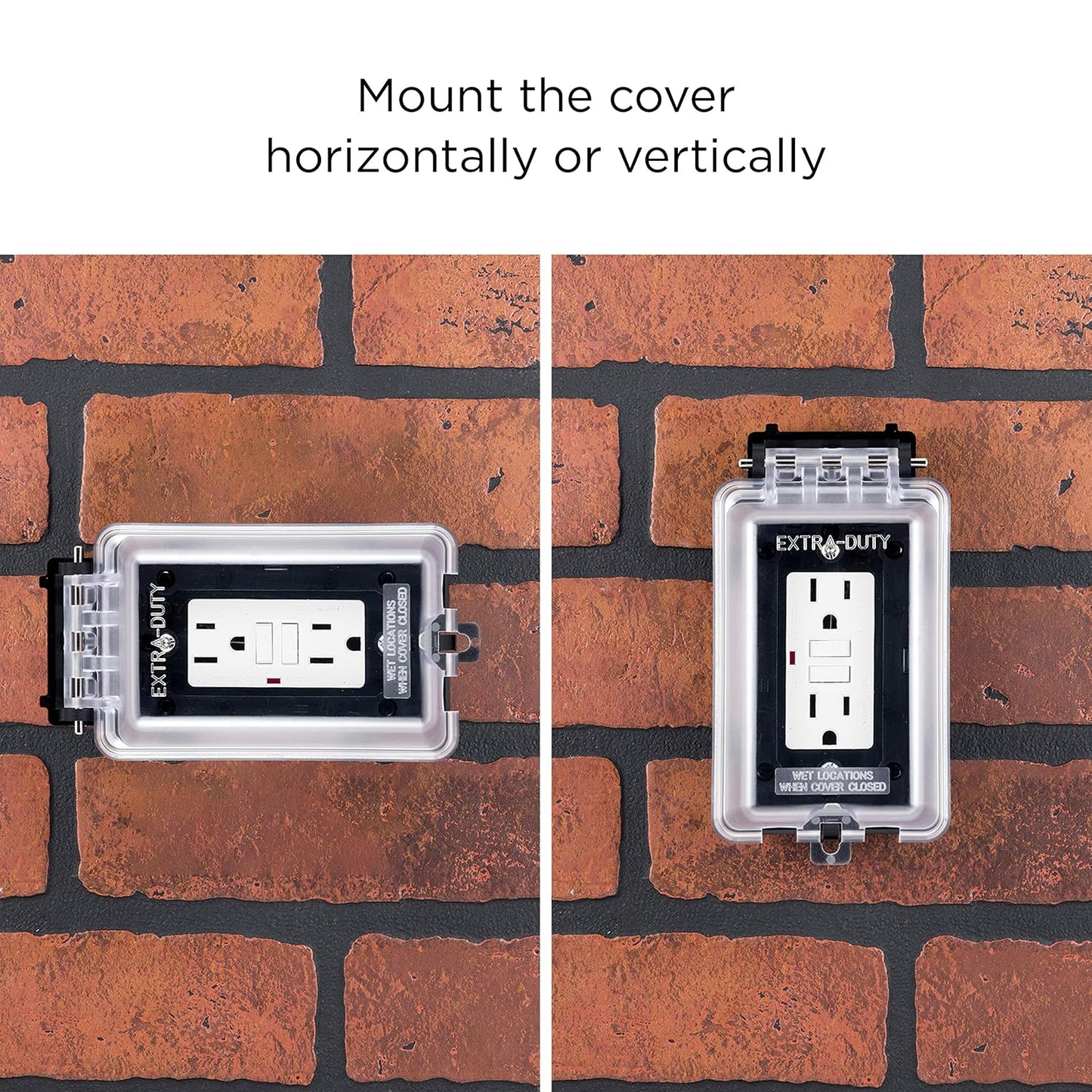 UltraPro Outdoor Outlet Cover, Single Gang Outdoor Outlet Cover Weatherproof Enclosure, Rated for Wet Locations, Outdoor Electrical Box Waterproof Plug Covers, Black, 49204 (Pack of 12)
