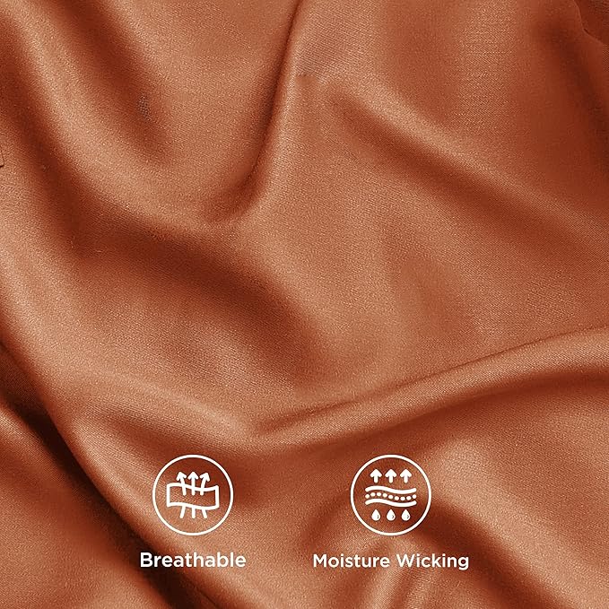Bedsure Cooling Sheets Twin XL, Rayon Derived from Bamboo, Breathable & Soft - Image 4