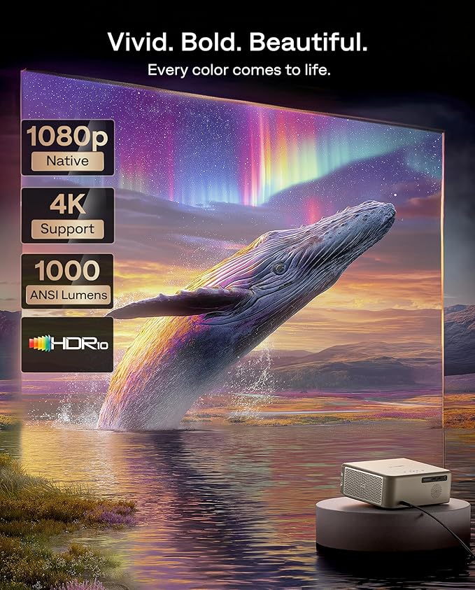 Aurzen EAZZE D1 MAX Upgraded Google TV Smart Projector 4K Supported, - Image 7
