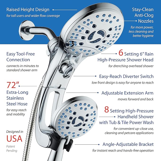 Hotel Spa AquaCare for California As-Seen-On-TV High Pressure Handheld Rain - Image 7