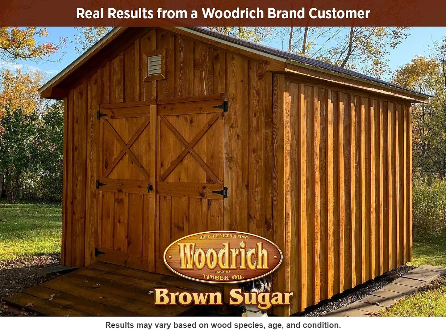 Timber Oil Deep Penetrating Stain for Wood Decks, Fences, Siding, and Log Cabins - 5 Gallons, Brown Sugar (Covers 750 sq. ft.)
