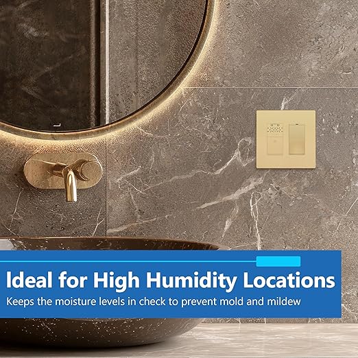 LIDER No Neutral Wire Required Humidity Sensor Switch, Automatic Humidity - Image 3