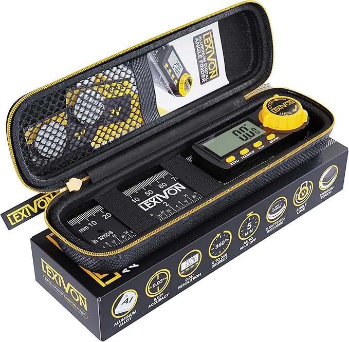 LEXIVON Aluminum Digital Angle Finder Gauge, 5-inch/130mm Multi-Purpose - Image 8
