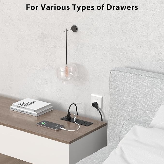 Furniture Drawer Outlet, Recessed Power Strip - Image 6