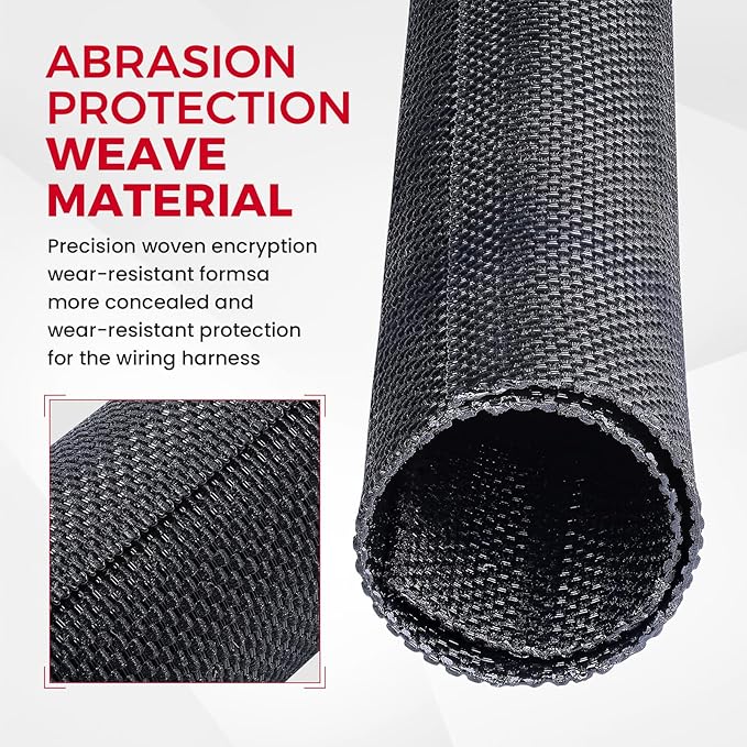 Sonoreboom Braided Wire Loom Black Split Sleeving Mesh Woven - Image 6