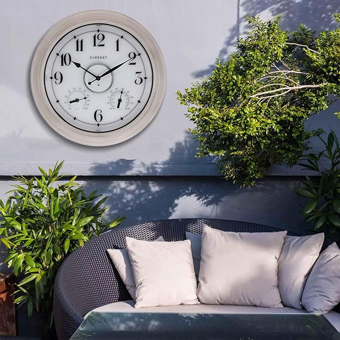 CLXEAST 18 Inch Illuminated Outdoor Clock - Image 7