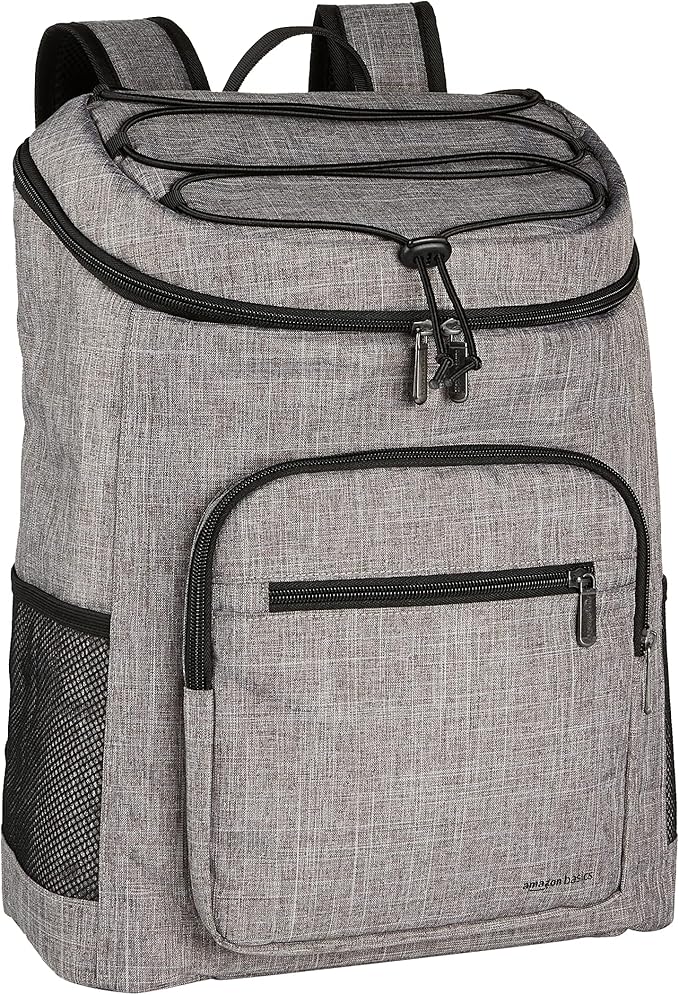 Amazon Basics Reusable Insulated Soft Cooler Backpack, 30 Can Capacity by AmazonBasics