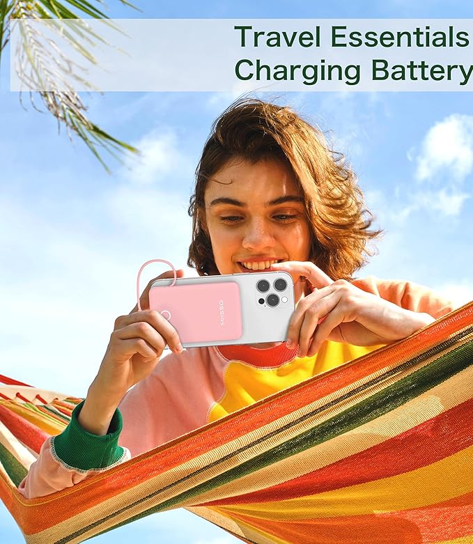 miisso 6000mah Ultra Slim Built in Cables Power Bank, Card Size Built in USB C - Image 6