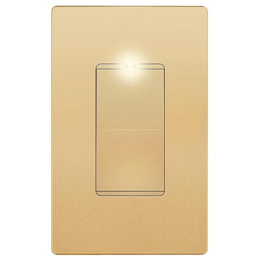 LIDER Minimalist Design Matte Finish Lighted Decorator Switch by LIDER