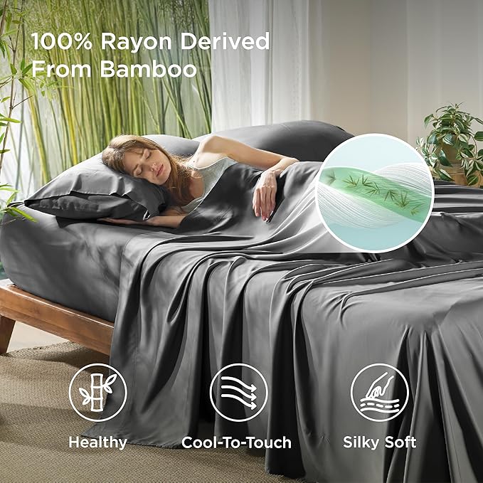 Bedsure King Size Sheets Set, Cooling Sheets - Image 3
