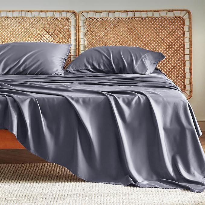 Bedsure California King Sheet Sets, Cooling Sheets, Rayon Derived from Bamboo by BEDSURE